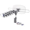 Antena Aérea Para TV, Giratoria 360° Con Cable Coaxial 10M