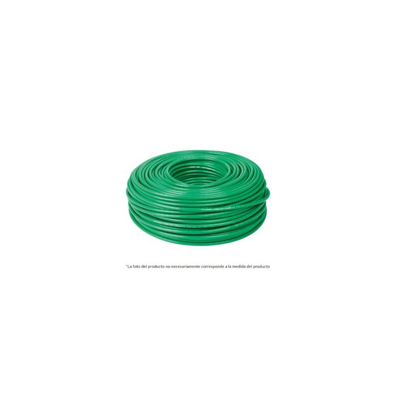 Cable THHW-LS, 10 AWG, color verde rollo 100 m