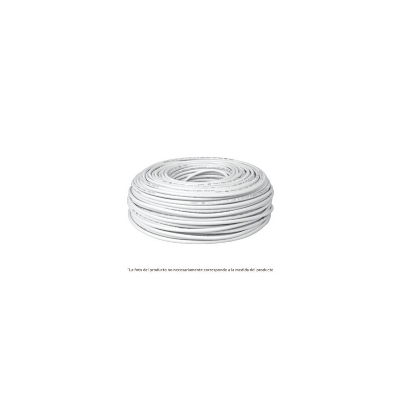 Cable THHW-LS, 12 AWG, color blanco rollo 100 m
