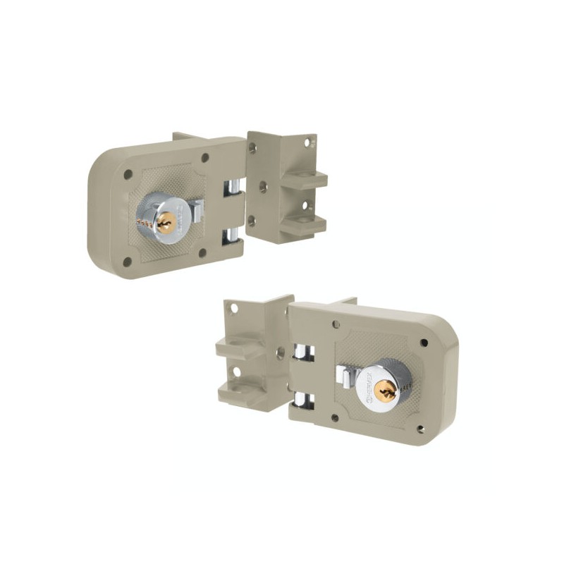 Cerradura de sobreponer para puertas corredizas, instala-fácil