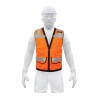 Chaleco Seguridad Reforzado, C/Bolsas, Naranja, Extra Grande
