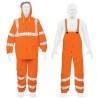 Conjunto Impermeable C/Reflejante, Naranja, Talla M, PVC