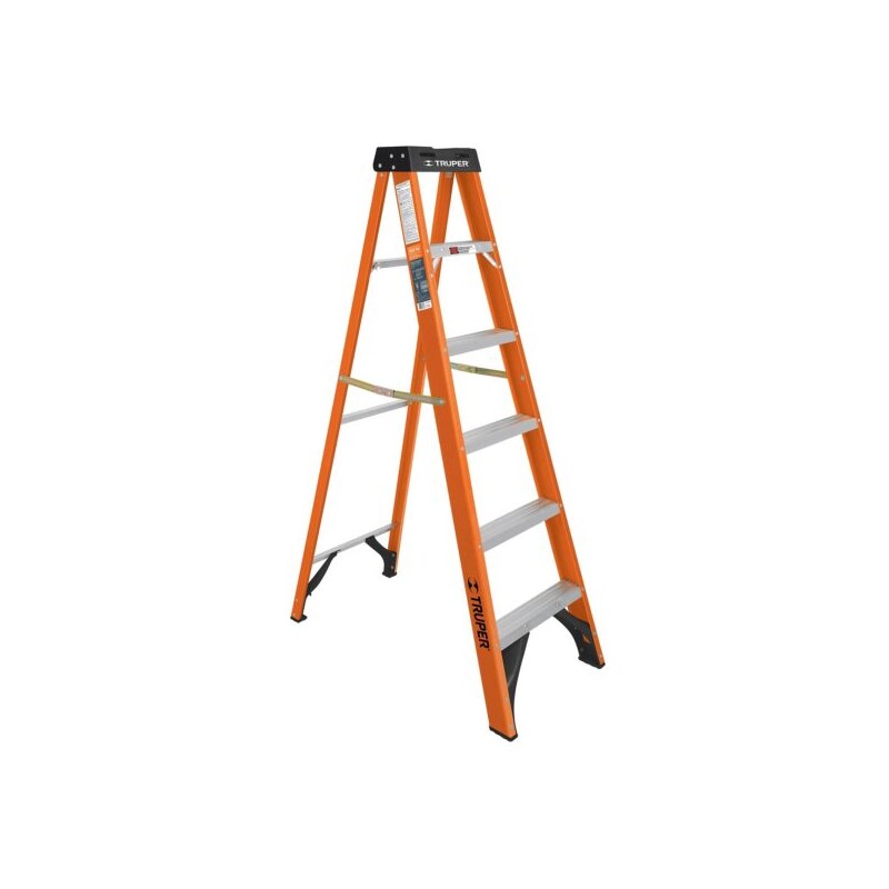 Escalera De Tijera, Tipo ll, 7 Peldaños, Fibra De Vidrio