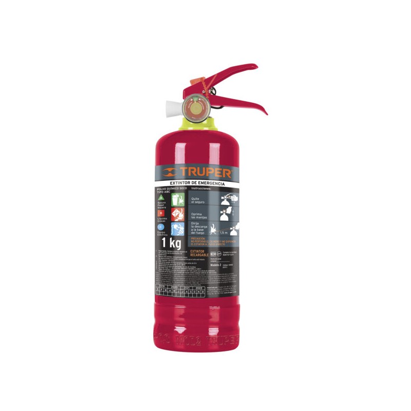 Extintor portatil para emergencias, 1kg