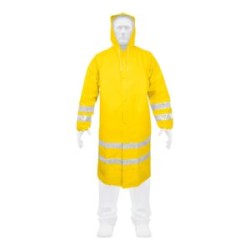 Gabardina Impermeable con Reflejante, Talla Mediana, PVC