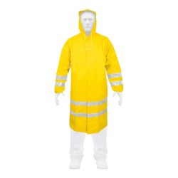 Gabardina Impermeable con Reflejante, Talla Mediana, PVC