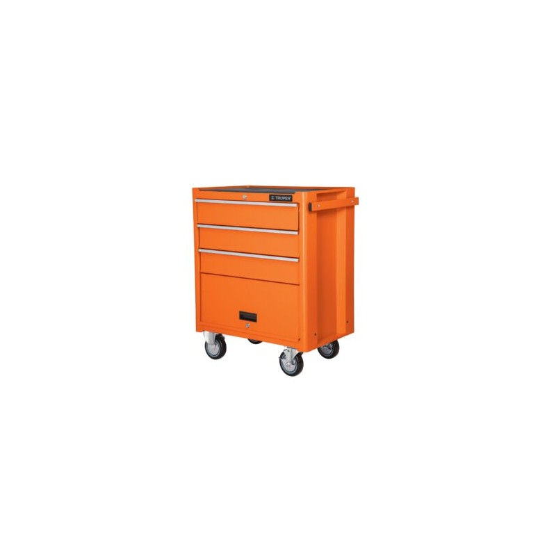 Gabinete Metálico Móvil, 4 Cajones, Capacidad 90 Kg.