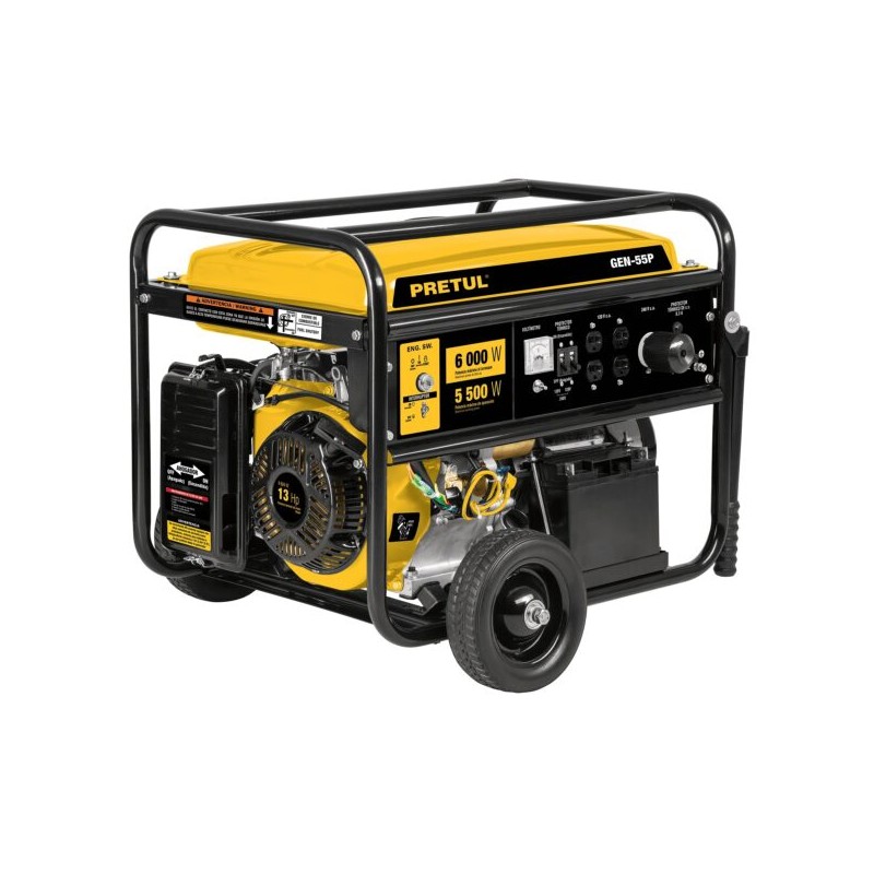 Generador Eléctrico A Gasolina, 5,500 w, Pretul