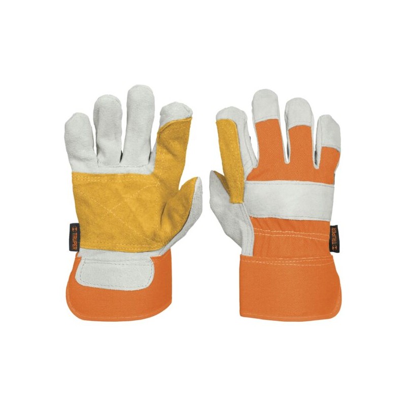 Guantes de Carnaza y Loneta, con Refuerzo, Grande