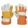 Guantes de Carnaza y Loneta, con Refuerzo, Grande