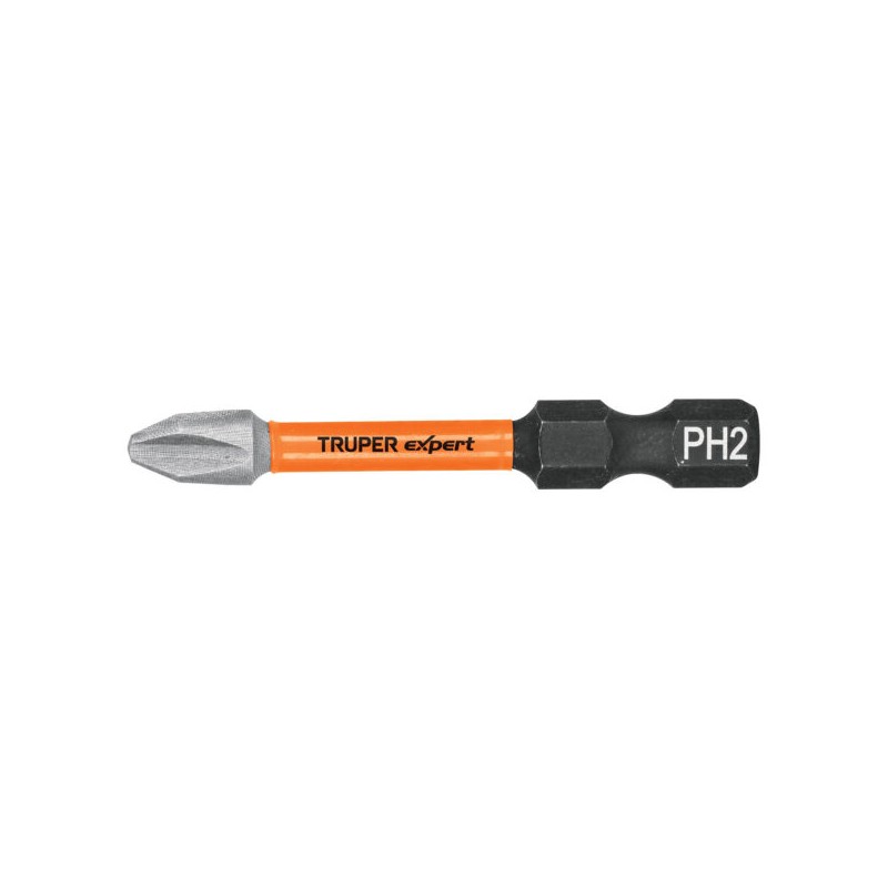 Juego de 5 puntas de impacto Phillips PH2 x 2”,Truper Expert