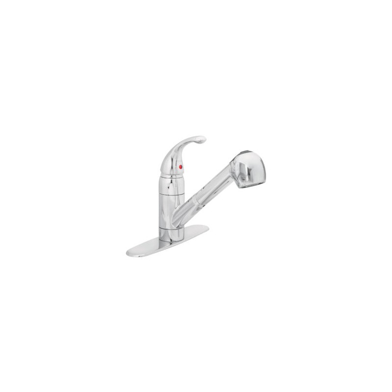 Monomando para fregadero, cuello extraíble