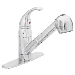 Monomando para fregadero, cuello extraíble