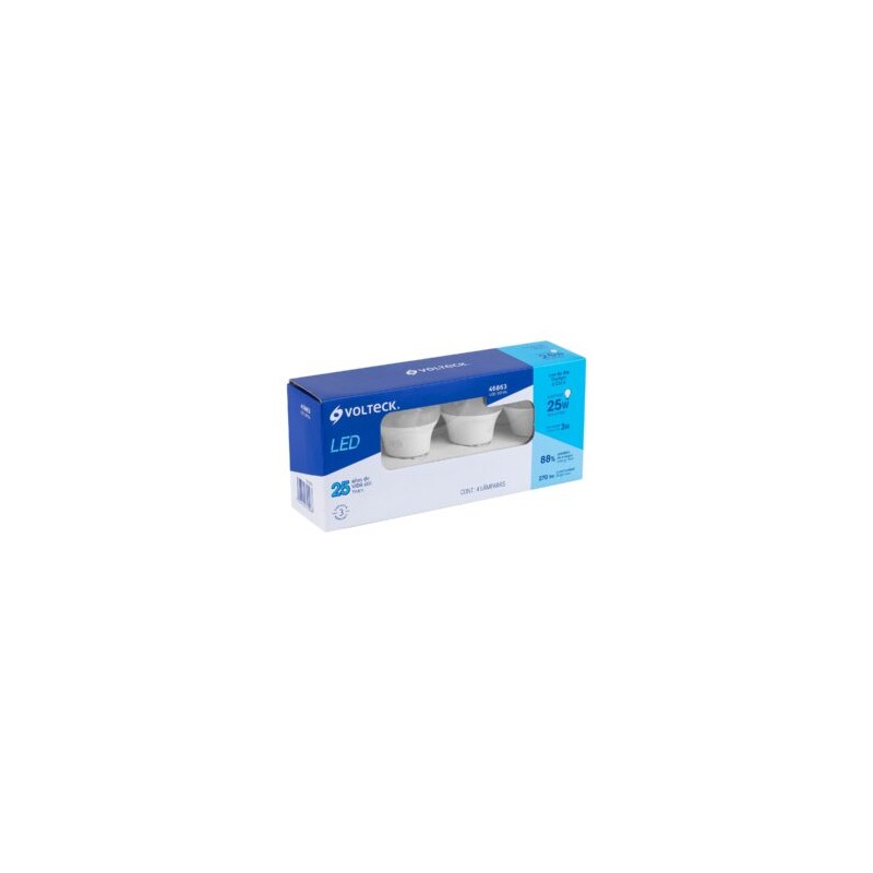 Multiplacks de 4 lamparas de LED tipo bulbo, luz de día