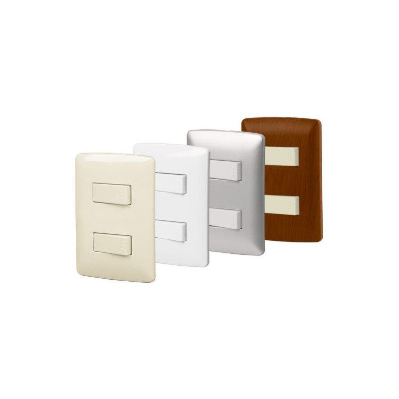 Placas con 1 interruptor sencillo +1 de 3 vías